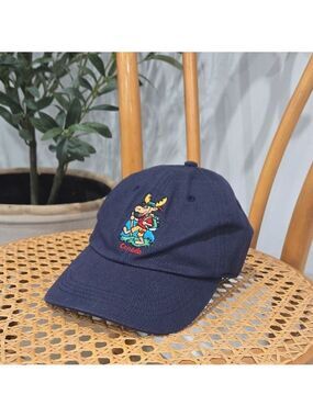 Retro 90's Kids Navy Blue Embroidered 100% Cotton Cap